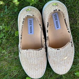 Steve Madden slip on sneakers woven